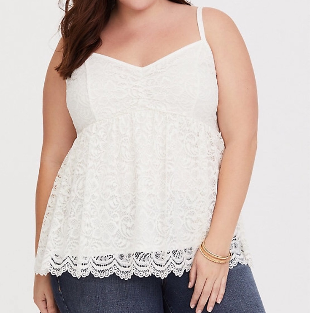 Torrid Ivory Lace Babydoll Cami